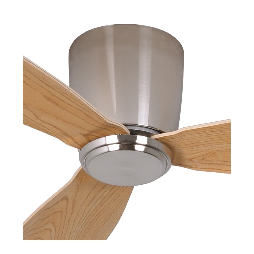 Lucci air 210519 - Stropní ventilátor AIRFUSION RADAR lesklý chrom/dřevo pr. 132 cm + dálkové ovládání
