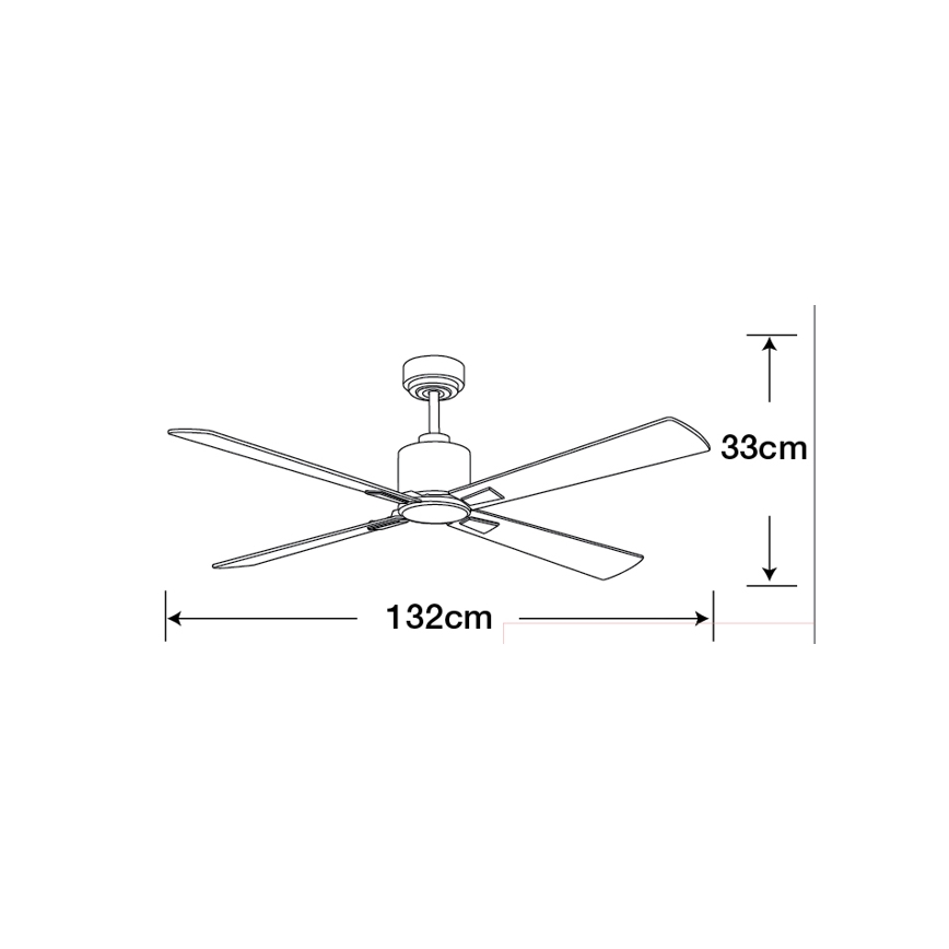 Lucci Air 210520 - Stropní ventilátor AIRFUSION CLIMATE dřevo/matný chrom + dálkové ovládání