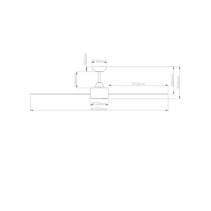 Lucci air 210641 - Stropní ventilátor AIRFUSION CLIMATE III dřevo/hnědá pr. 132 cm + dálkové ovládání