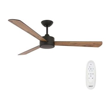 Lucci air 210642 - Stropní ventilátor AIRFUSION CLIMATE III černá/dřevo pr. 132 cm + dálkové ovládání