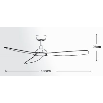 Lucci Air 210651 - Stropní ventilátor MOTO černá + dálkové ovládání