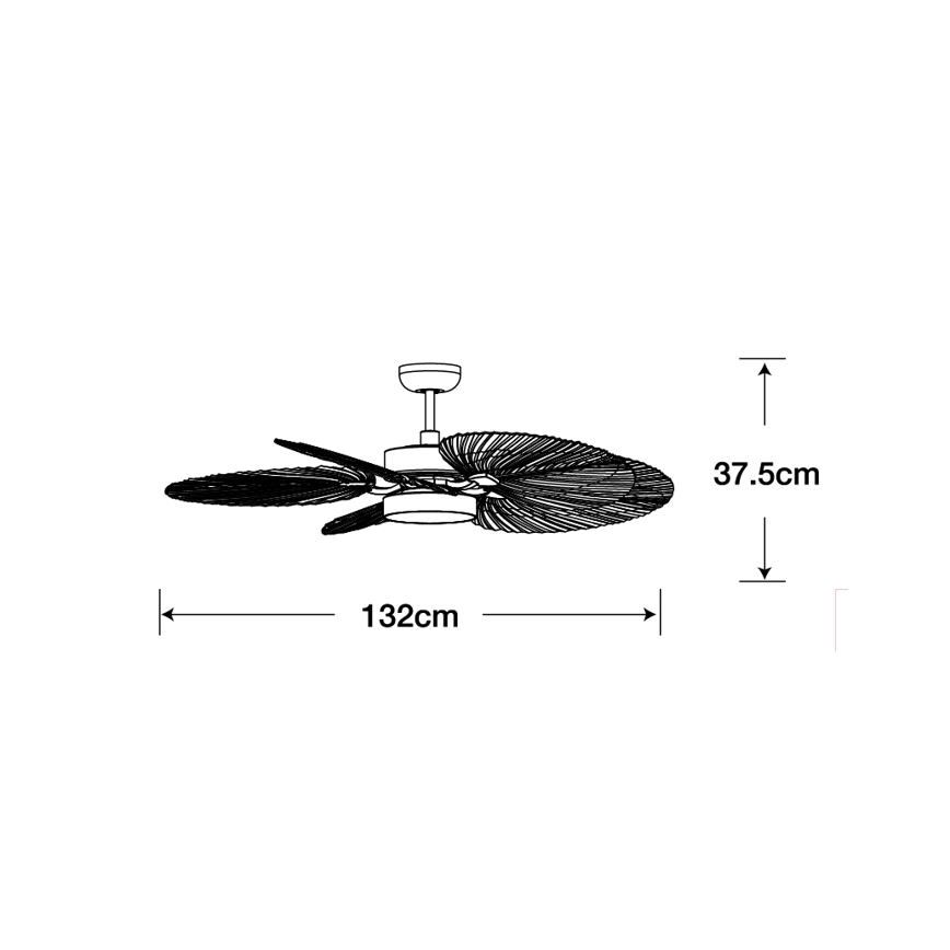 Lucci Air 210655 - LED Stropní ventilátor BALI 1xGX53/18W/230V hnědá pr. 132 cm + dálkové ovládání