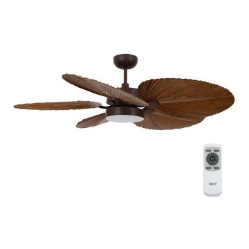 Lucci Air 210655 - LED Stropní ventilátor BALI 1xGX53/18W/230V hnědá pr. 132 cm + dálkové ovládání