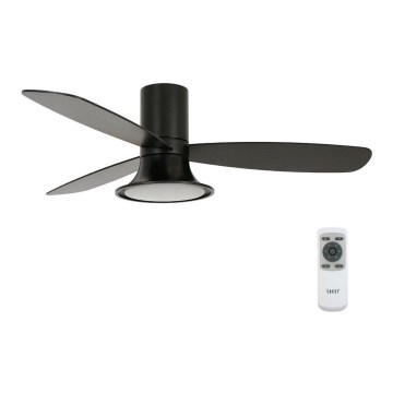 Lucci Air 210662 - LED Stmívatelný stropní ventilátor FLUSSO 1xGX53/18W/230V dřevo/černá pr. 132 cm + dálkové ovládání