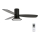 Lucci Air 210662 - LED Stmívatelný stropní ventilátor FLUSSO 1xGX53/18W/230V dřevo/černá pr. 132 cm + dálkové ovládání