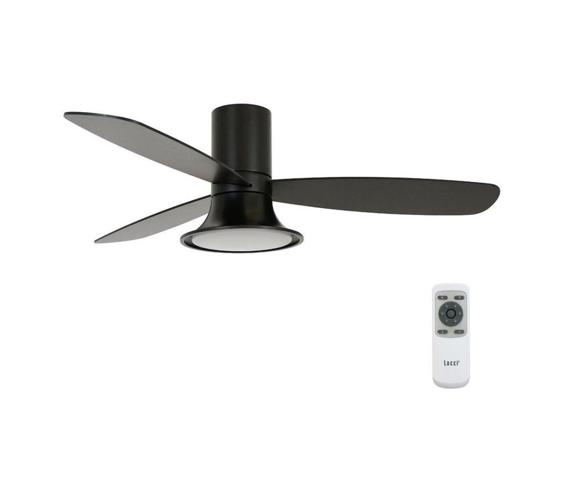 Lucci air Lucci Air 210662 - LED Stropní ventilátor FLUSSO 1xGX53/18W/230V černá + DO FAN00231