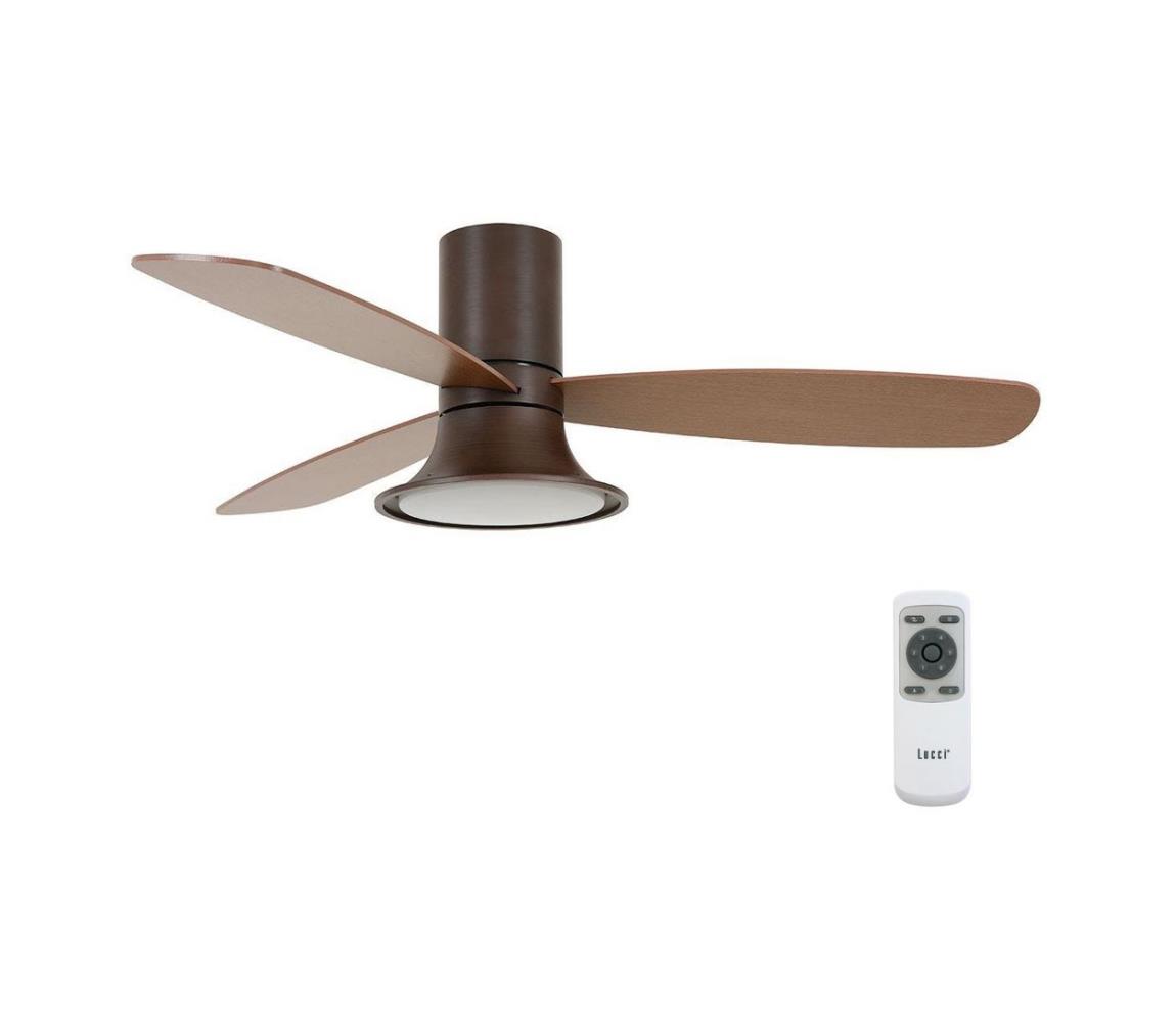 Lucci air Lucci Air 210663 - LED Stropní ventilátor FLUSSO 1xGX53/18W/230V hnědá + DO FAN00232