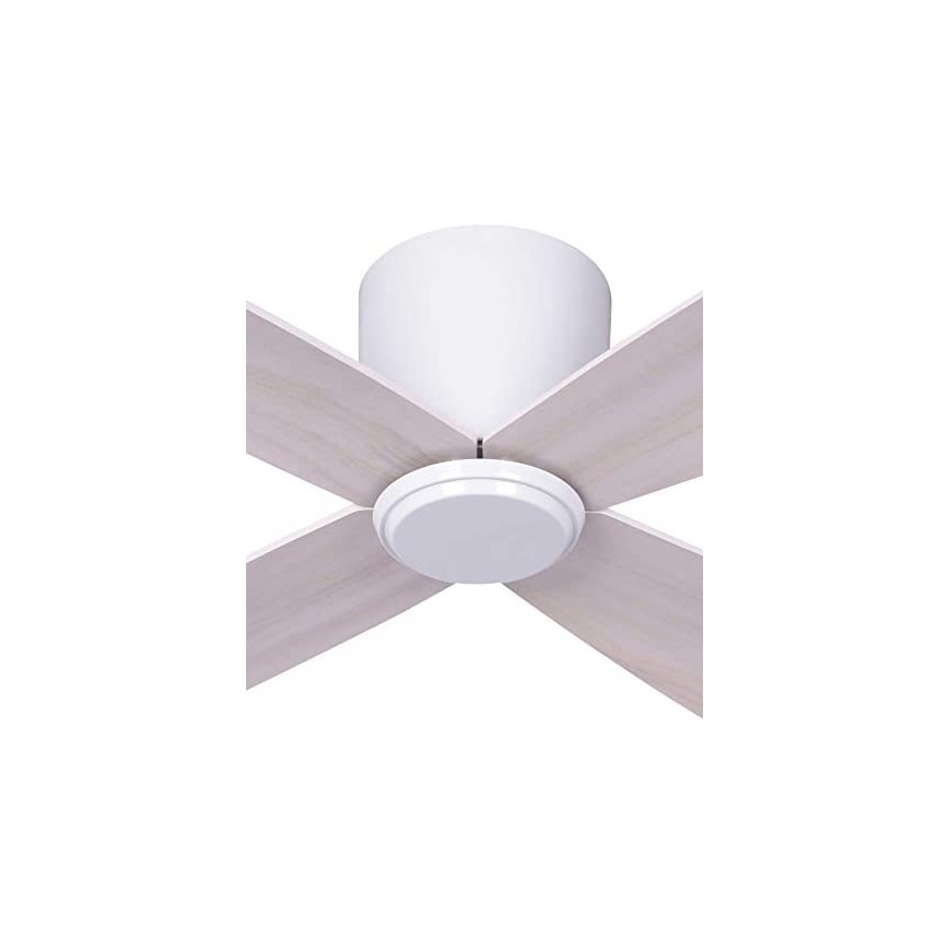 Lucci air 210986 - Stropní ventilátor FRASER bílá/dřevo pr. 132 cm + dálkové ovládání