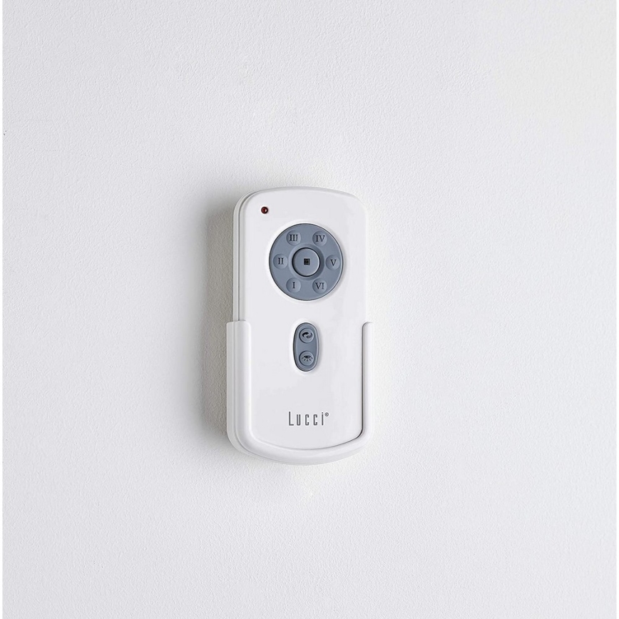 Lucci air 210986 - Stropní ventilátor FRASER bílá/dřevo pr. 132 cm + dálkové ovládání