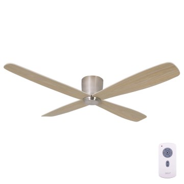 Lucci air 210987 - Stropní ventilátor FRASER matný chrom/dřevo + dálkové ovládání