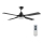 Lucci air 212899 - LED Stmívatelný stropní ventilátor MOONAH 1xGX53/21W/230V černá pr. 122 cm + dálkové ovládání