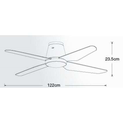 Lucci air 212999 - Stropní ventilátor AIRFUSION ARIA bílá pr. 122 cm + dálkové ovládání