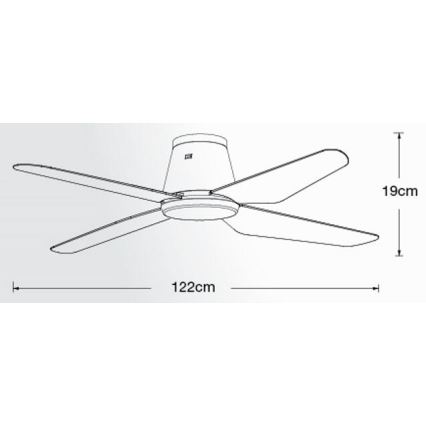 Lucci Air 213000 - Stropní ventilátor AIRFUSION ARIA černá pr. 122 cm + dálkové ovládání
