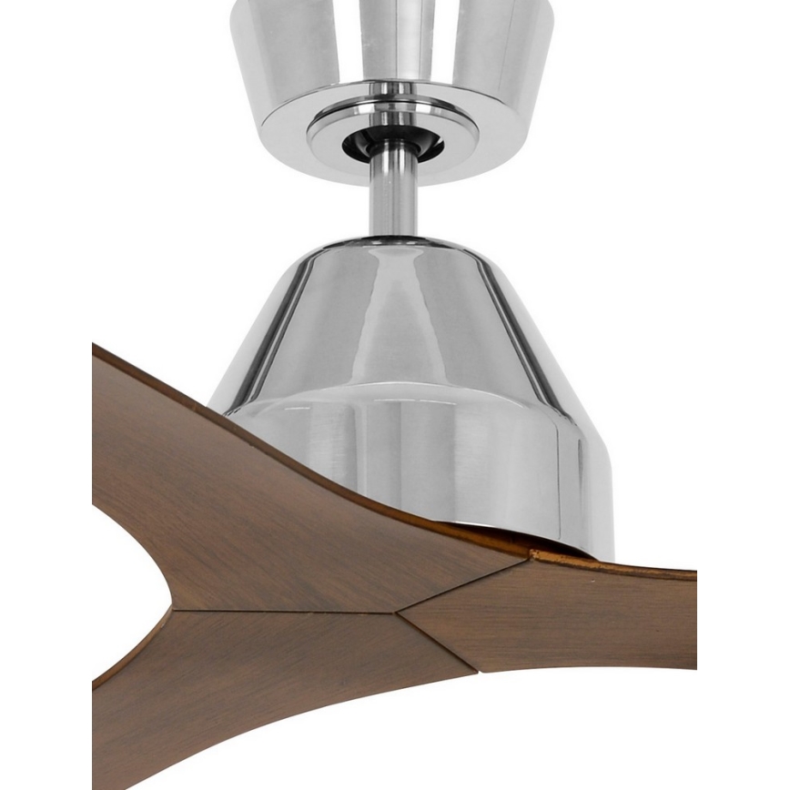 Lucci air 213042 - Stropní ventilátor WHITEHAVEN matný chrom/hnědá + dálkové ovládání