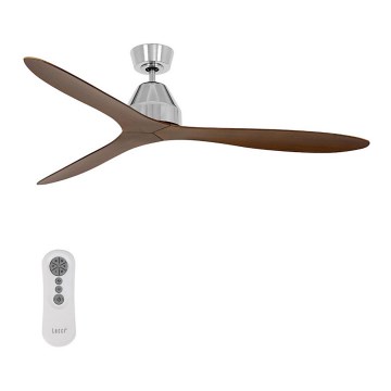 Lucci air 213042 - Stropní ventilátor WHITEHAVEN matný chrom/hnědá + dálkové ovládání