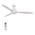 Lucci air 213043 - LED Stropní ventilátor WHITEHAVEN GX53/17W/230V bílá pr. 142 cm + dálkové ovládání