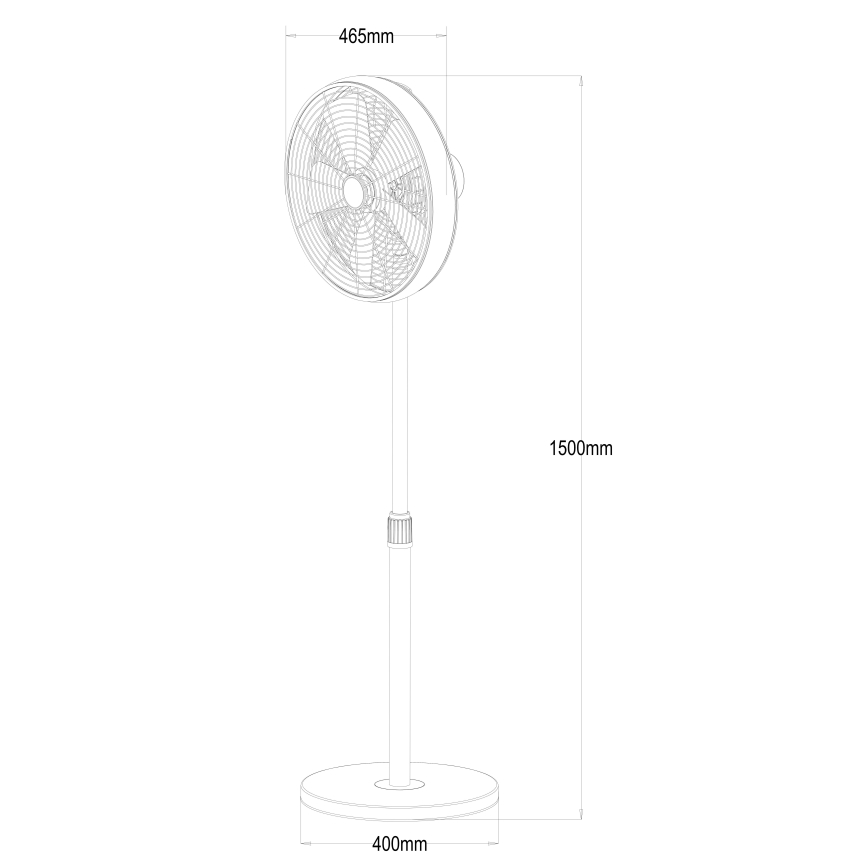 Lucci Air 213116EU - Stojanový ventilátor BREEZE hnědá