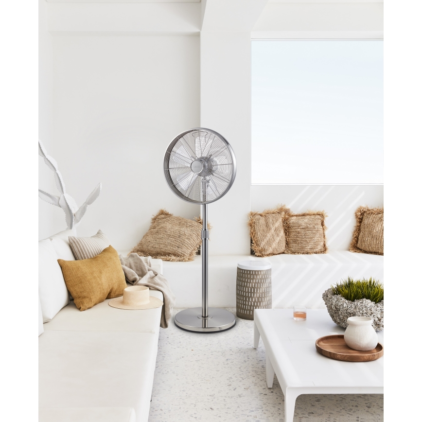 Lucci Air 213117EU - Stojanový ventilátor BREEZE matný chrom