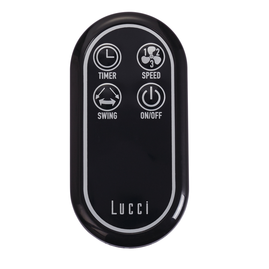 Lucci air 213125 - Nástěnný ventilátor BREEZE 55W/230V černá/hnědá + dálkové ovládání