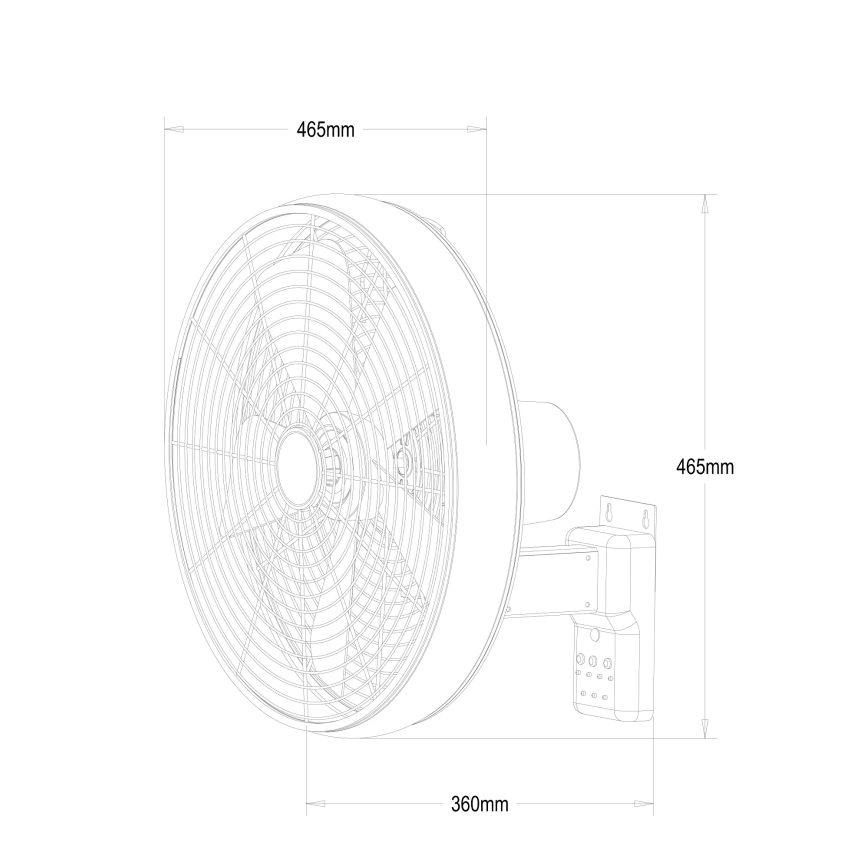 Lucci air 213125 - Nástěnný ventilátor BREEZE 55W/230V černá/hnědá + dálkové ovládání