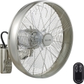 Lucci air 213126 - Nástěnný ventilátor BREEZE 55W/230V matný chrom pr. 46 cm + dálkové ovládání