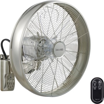 Lucci air 213126 - Nástěnný ventilátor BREEZE 55W/230V matný chrom pr. 46 cm + dálkové ovládání