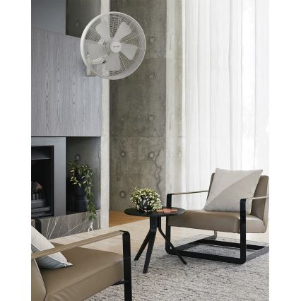 Lucci Air 213128EU - Nástěnný ventilátor BREEZE 55W/230V bílá pr. 46 cm + dálkové ovládání