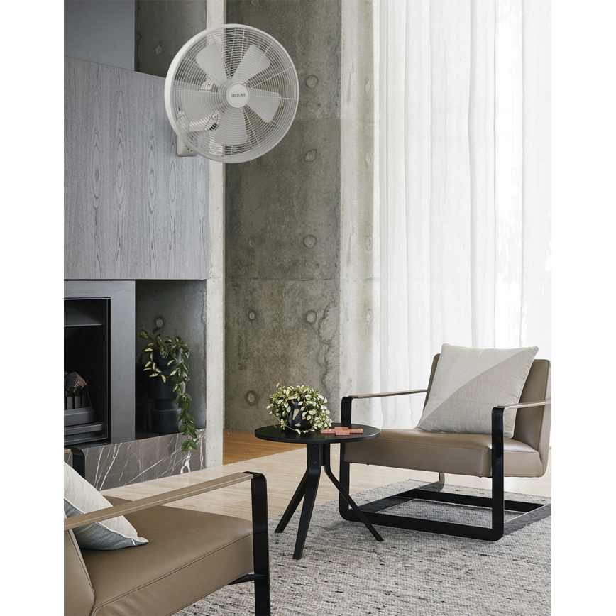 Lucci Air 213128EU - Nástěnný ventilátor BREEZE 55W/230V bílá pr. 46 cm + dálkové ovládání