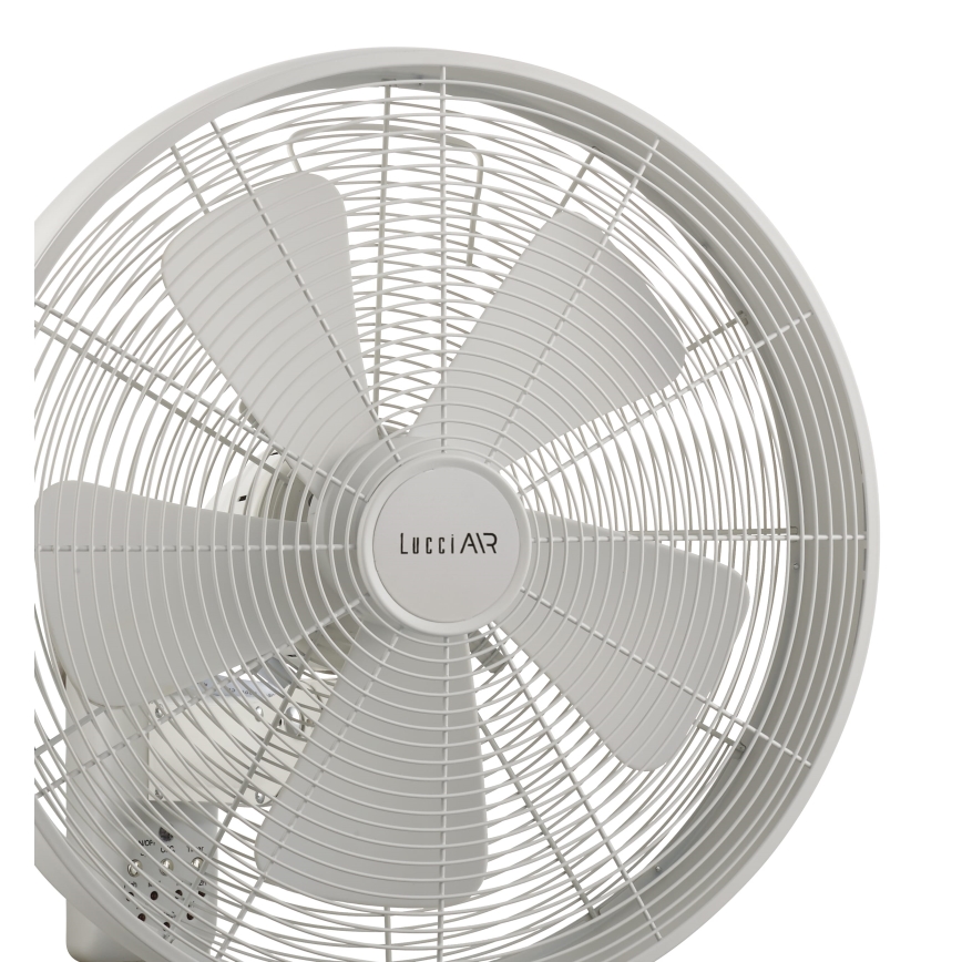 Lucci Air 213128EU - Nástěnný ventilátor BREEZE 55W/230V bílá pr. 46 cm + dálkové ovládání