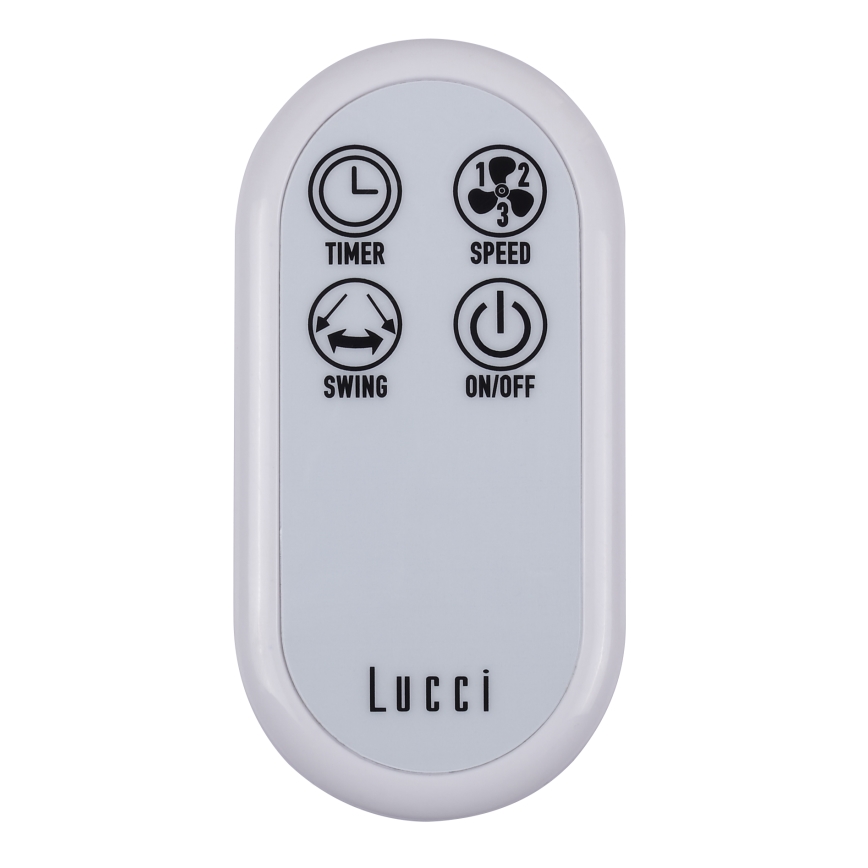 Lucci Air 213128EU - Nástěnný ventilátor BREEZE 55W/230V bílá pr. 46 cm + dálkové ovládání