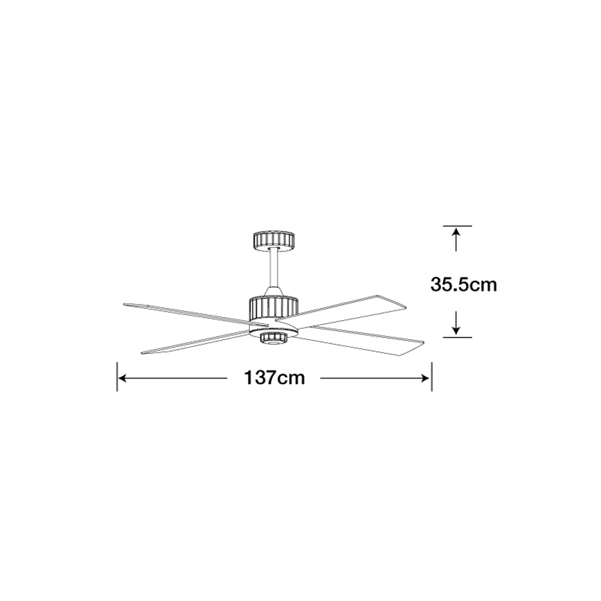 Lucci air 213170 - LED Stropní ventilátor NEWPORT černá + dálkové ovládání