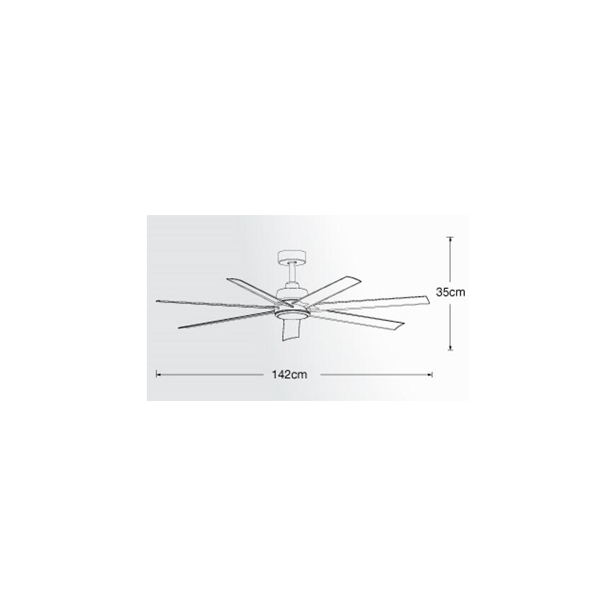 Lucci air 213182 - LED Stropní ventilátor ATLANTA 1xGX53/12W/230V bílá pr. 142 cm + dálkové ovládání