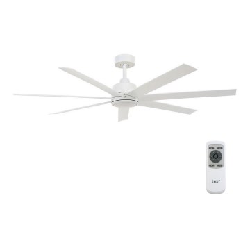 Lucci air 213182 - LED Stropní ventilátor ATLANTA 1xGX53/12W/230V bílá pr. 142 cm + dálkové ovládání
