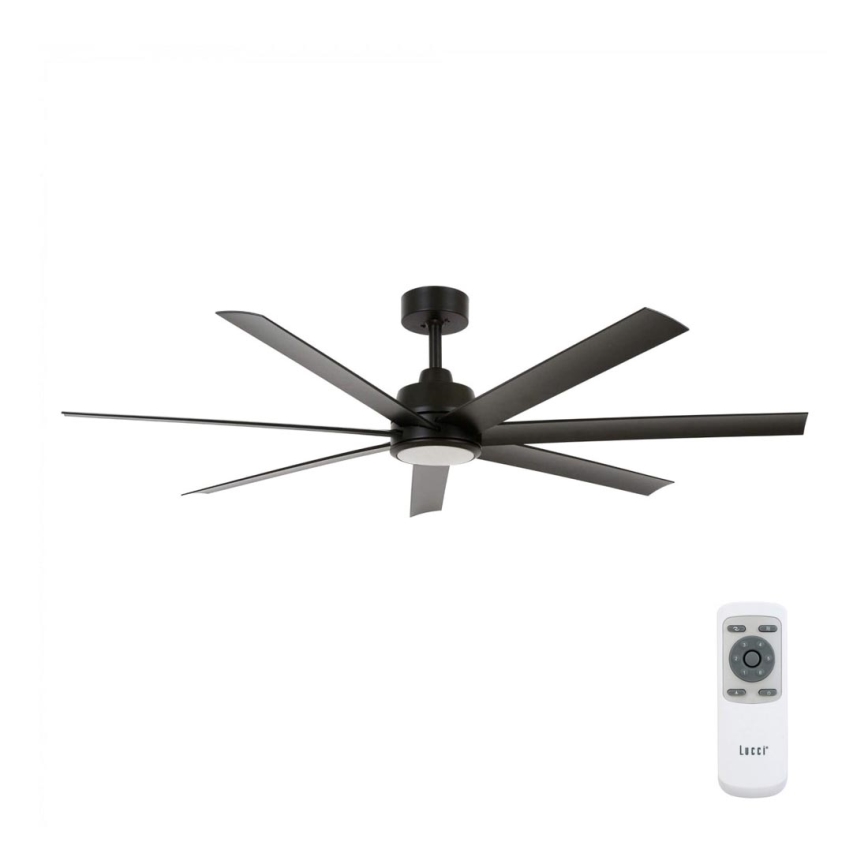 Lucci air 213183 - Stropní ventilátor ATLANTA 1xGX53/12W/230V pr. 142 cm + dálkové ovládání
