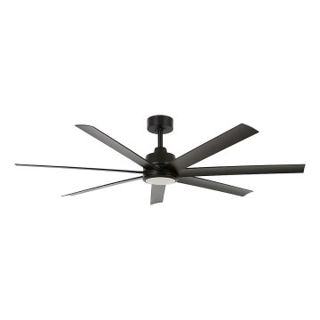 Lucci Air 21318349 - LED Stmívatelný stropní ventilátor ATLANTA 1xGX53/12W/230V pr. 142 cm černá + dálkové ovládání