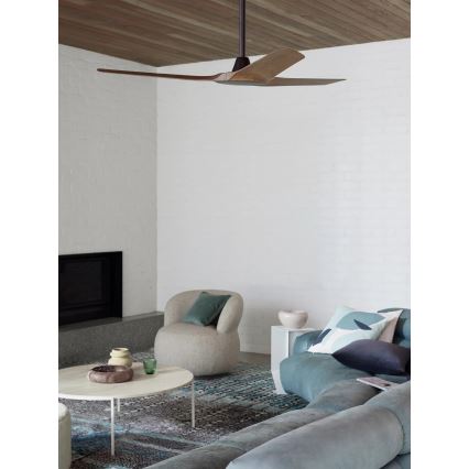 Lucci Air 21321749 - Stropní ventilátor ABYSS pr. 142 cm IP66 hnědá + dálkové ovládání