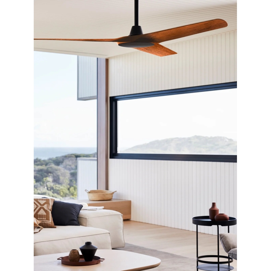 Lucci Air 21321749 - Stropní ventilátor ABYSS pr. 142 cm IP66 hnědá + dálkové ovládání