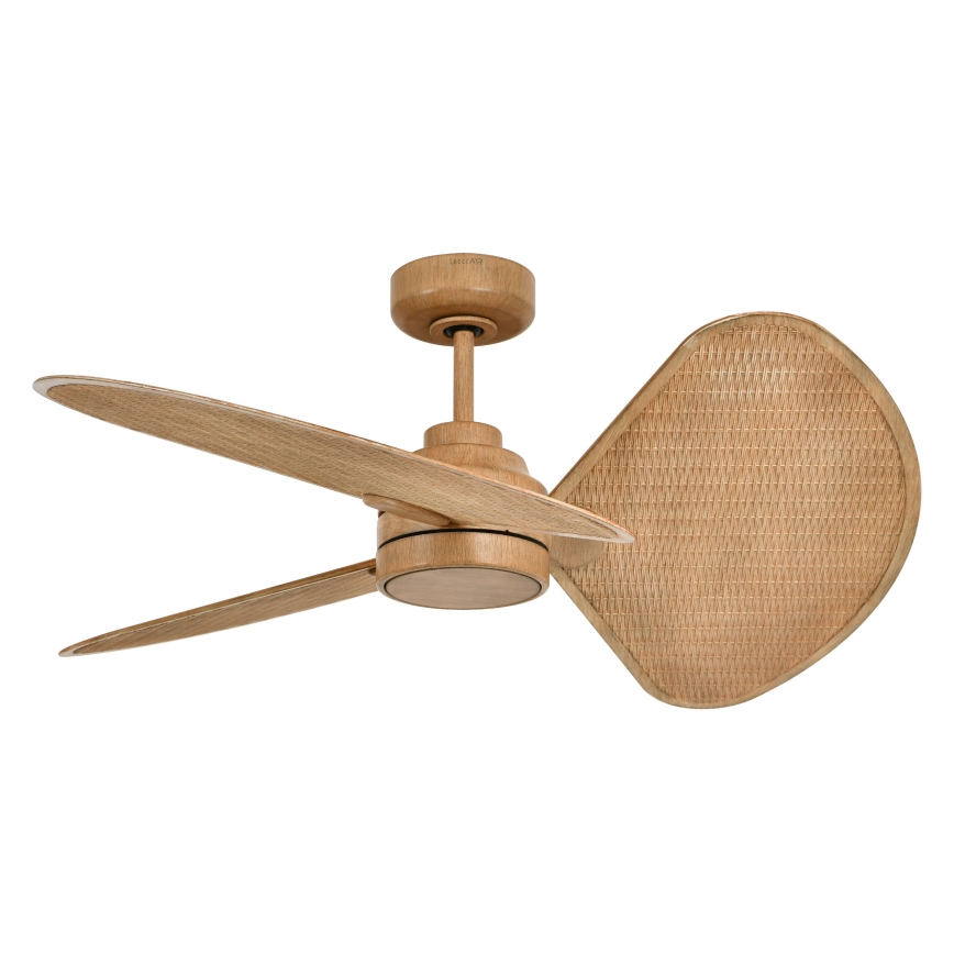 Lucci Air 21325549 - LED Stmívatelný stropní ventilátor SABLE 1xGX53/12W/230V 3000/4000/5000K pr. 91,5 cm hnědá + dálkové ovládání