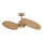 Lucci Air 21325549 - LED Stmívatelný stropní ventilátor SABLE 1xGX53/12W/230V 3000/4000/5000K pr. 91,5 cm hnědá + dálkové ovládání