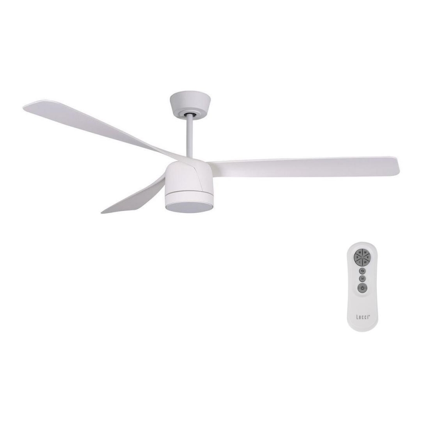 Lucci air 213280 - Stropní ventilátor PEREGRINE 1xGX53/12W/230V bílá + dálkové ovládání