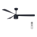 Lucci air 213281 - Stropní ventilátor PEREGRINE 1xGX53/12W/230V černá pr. 142 cm + dálkové ovládání