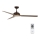 Lucci air 213300 - LED Stmívatelný stropní ventilátor UNIONE 1xGX53/12W/230V hnědá pr. 142 cm + dálkové ovládání