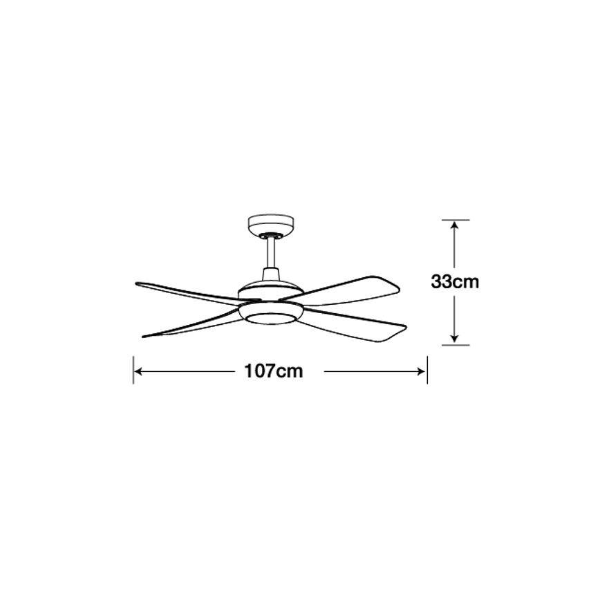 Lucci air 213302 - LED Stmívatelný stropní ventilátor SLIPSTREAM 1xGX53/12W/230V bílá + dálkové ovládání