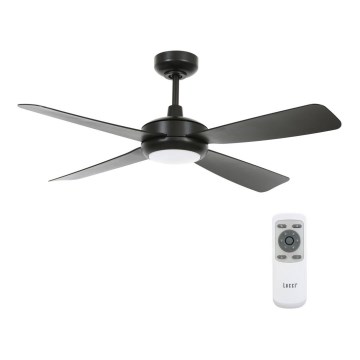 Lucci air 213303 - LED Stmívatelný stropní ventilátor SLIPSTREAM 1xGX53/12W/230V černá pr. 107 cm + dálkové ovládání