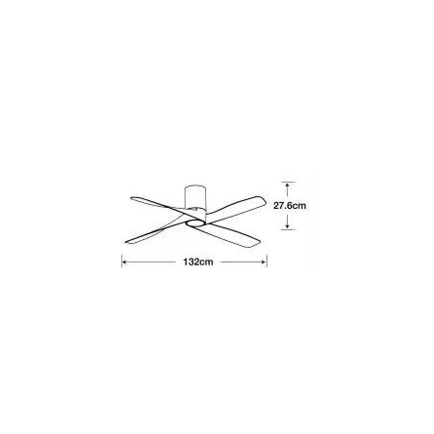 Lucci air 213350 - LED Stmívatelný stropní ventilátor RIVIERA 1xGX53/12W/230V bílá + dálkové ovládání
