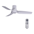 Lucci air 213353 - LED Stmívatelný stropní ventilátor NAUTICA 1xGX53/12W/230V bílá pr. 132 cm + dálkové ovládání