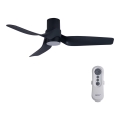 Lucci air 213354 - LED Stmívatelný stropní ventilátor NAUTICA 1xGX53/12W/230V černá pr. 132 cm + dálkové ovládání