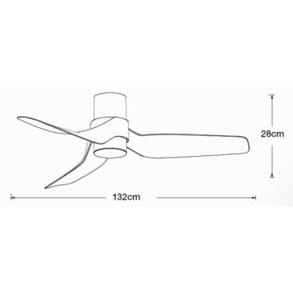 Lucci air 213354 - LED Stmívatelný stropní ventilátor NAUTICA 1xGX53/12W/230V černá + dálkové ovládání