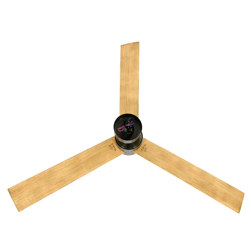 Lucci air 21610449 - LED Stmívatelný stropní ventilátor CLIMATE 1xGX53/12W/230V hnědá/lesklý chrom pr. 132 cm + dálkové ovládání