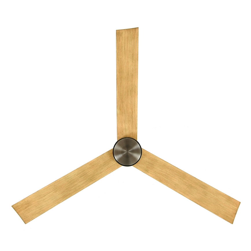 Lucci air 21610449 - LED Stmívatelný stropní ventilátor CLIMATE 1xGX53/12W/230V hnědá/lesklý chrom pr. 132 cm + dálkové ovládání